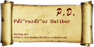 Pórszász Dalibor névjegykártya